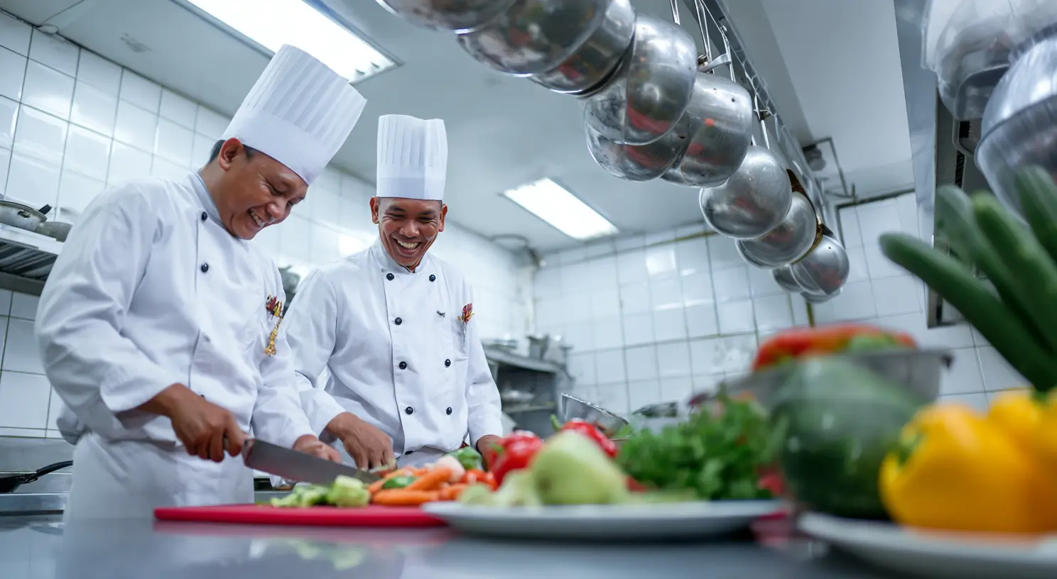 2 chefs in the kitchen